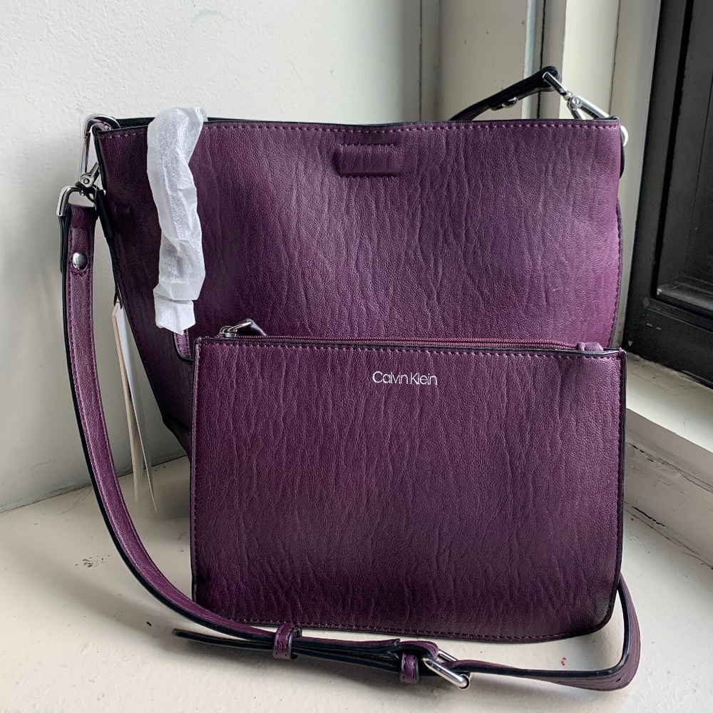 Calvin Klein NWT Crossbody Purple Reversible
